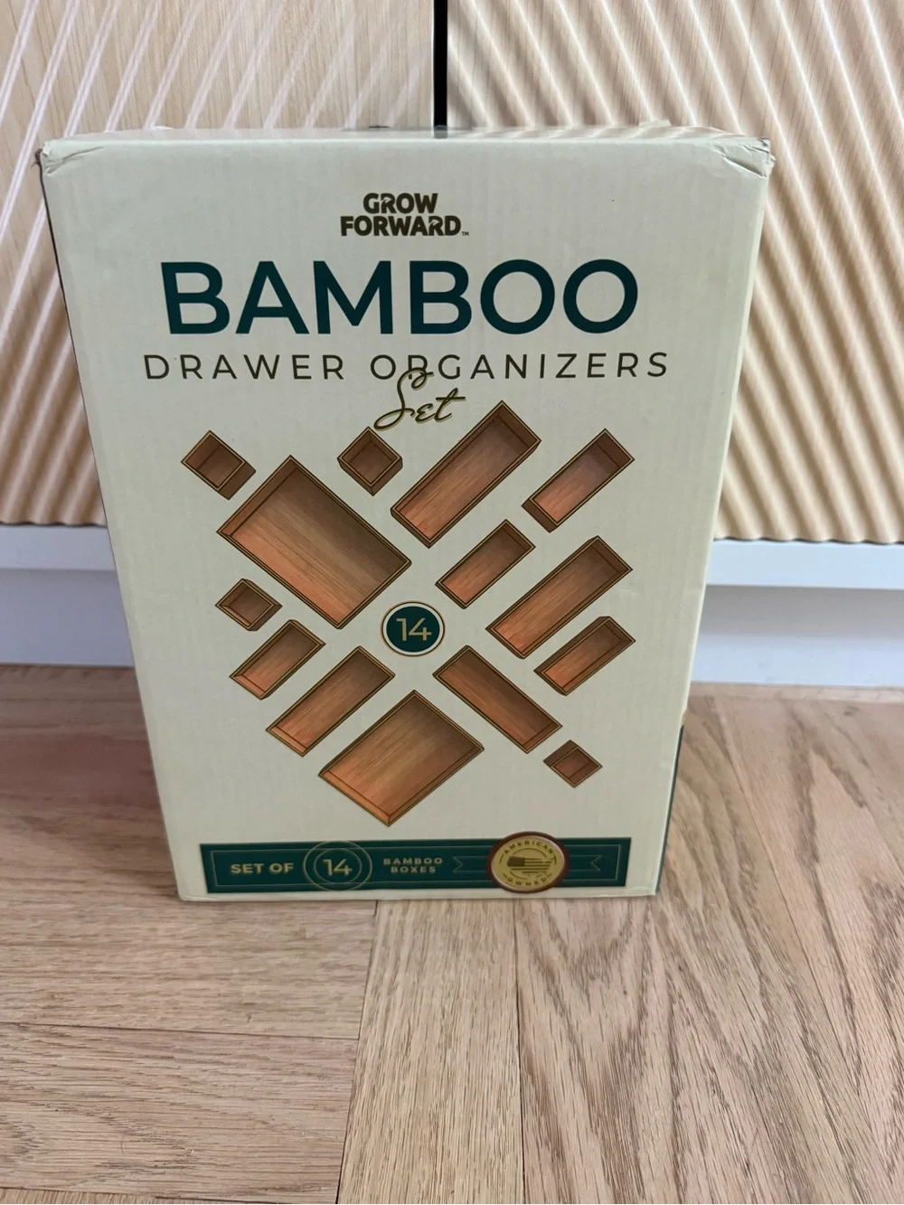 Bamboo Drawer Organizers Set - Natural Bamboo